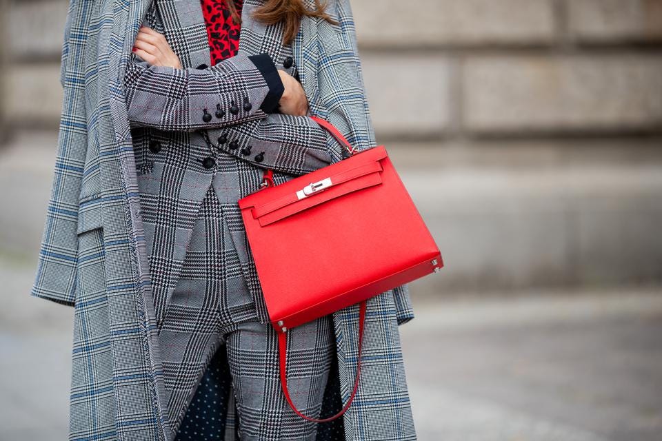 Hermes Kelly Bag in Red